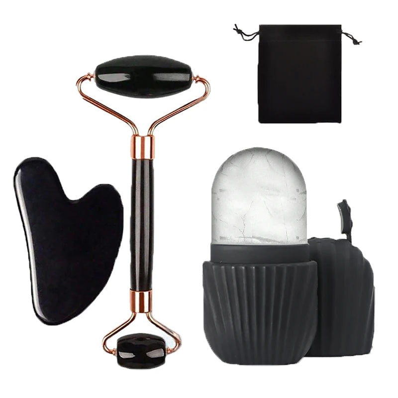 Revive & Glow | Ice Face Roller Set with Gua Sha Tool for Radiant Skin 3