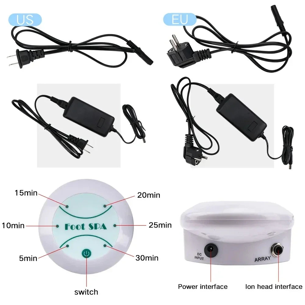 Vitality Spa | Ionic Foot Detox Bath Machine with Massage Function | Home Use for Rejuvenation 8