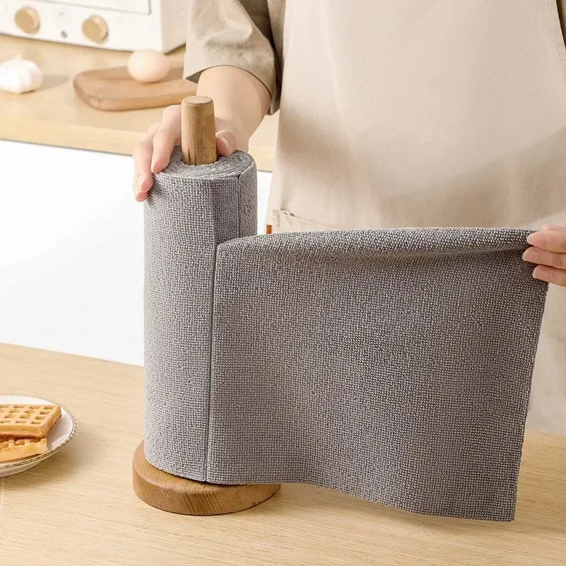 Eco-Friendly Microfiber Cleaning Cloth Roll with Perforated Sheets for Efficient Kitchen Cleaning 19