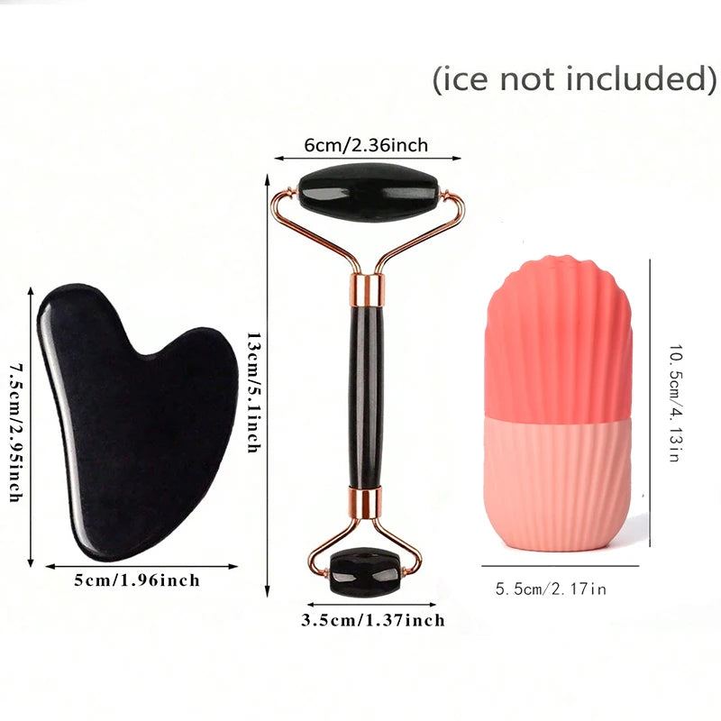 Revive & Glow | Ice Face Roller Set with Gua Sha Tool for Radiant Skin 7