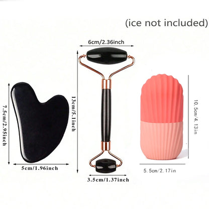Revive & Glow | Ice Face Roller Set with Gua Sha Tool for Radiant Skin 7