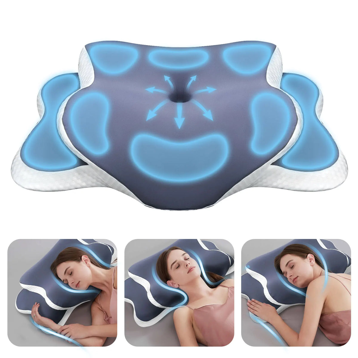 Ergonomic Memory Foam Pillow with Contoured Design | Optimal Neck Support for Side Sleepers 6