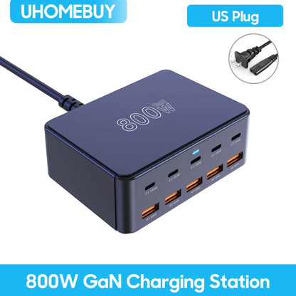 Universal Multiport USB C GaN Charger | 800W Fast Charging for Laptops & Devices 10