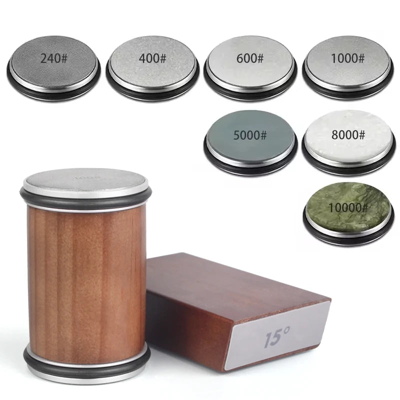 Precision Knife Sharpener Kit | Dual Angle Roller with Magnetic Holder for Effortless Sharpening 15