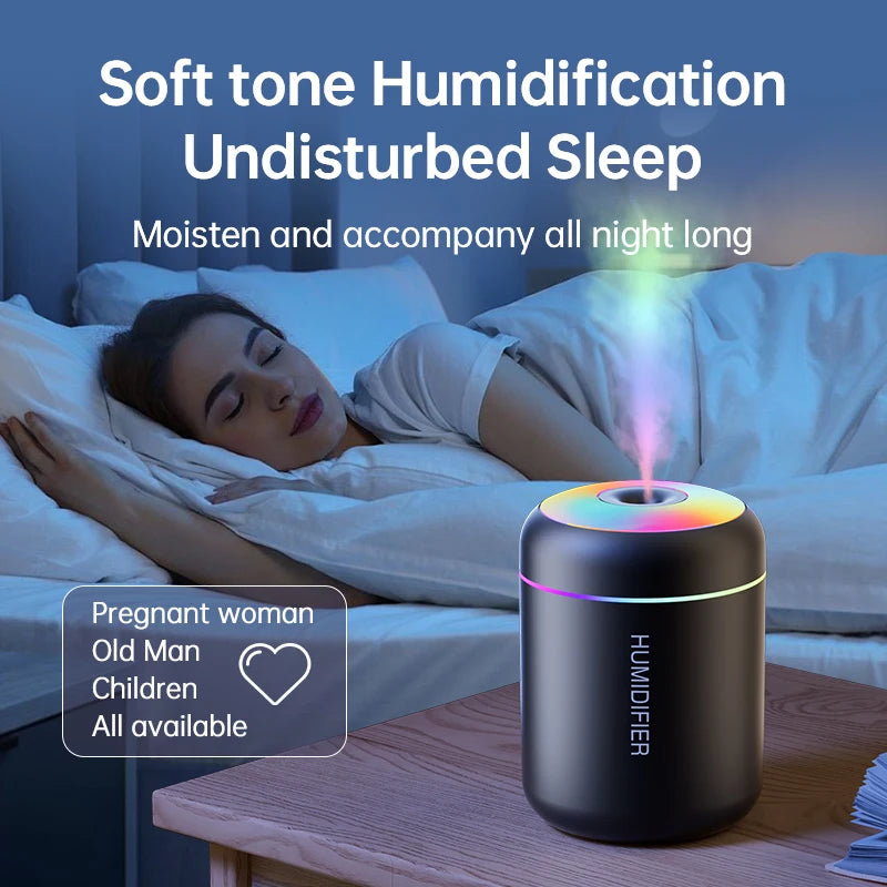 Aroma Bliss | Mini USB Electric Humidifier with LED Lights | 180ML Capacity for Relaxation 6
