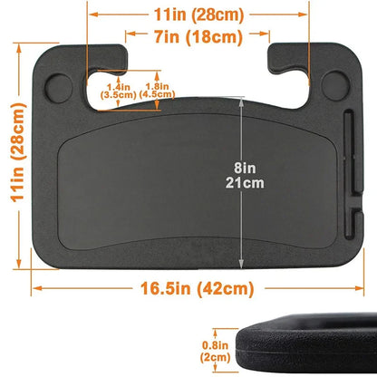 Versatile Car Table | Adjustable Steering Wheel Tray for Work & Meals 4
