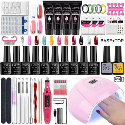 Nail Art Essentials | Gel Nail Polish Kit with UV Lamp & Drill for Professional Designs 2