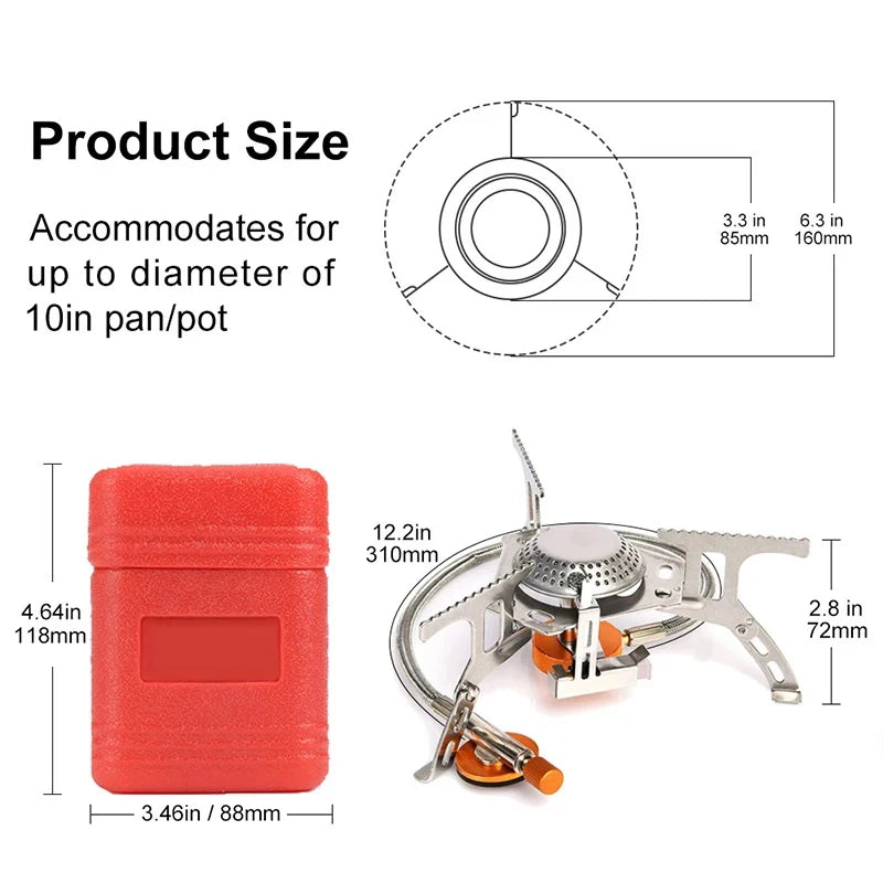Explorer Gear | Portable Camping Gas Stove with 3500W Heat Output | Compact Design for Outdoor Cooking 6