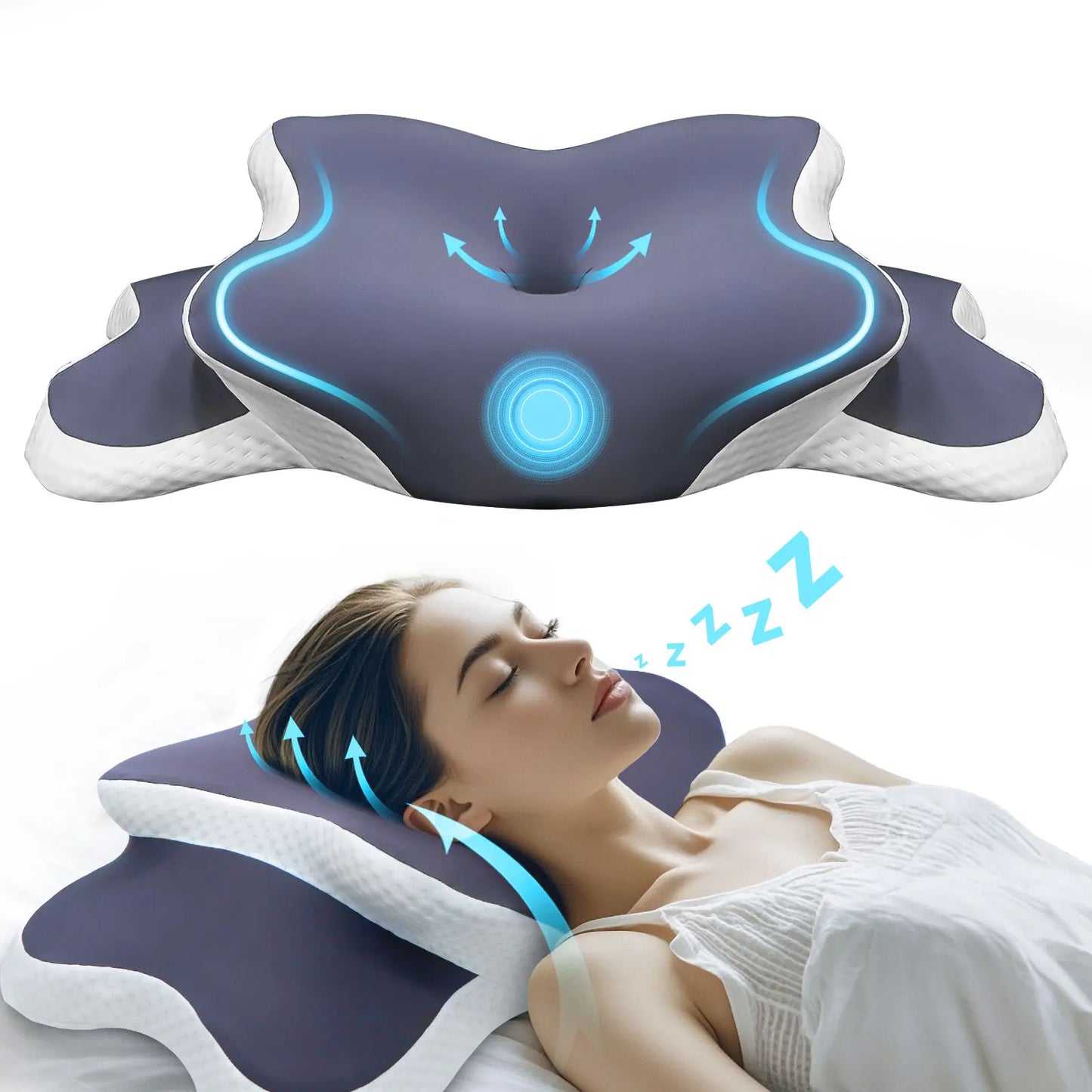 Ergonomic Memory Foam Pillow with Contoured Design | Optimal Neck Support for Side Sleepers 5