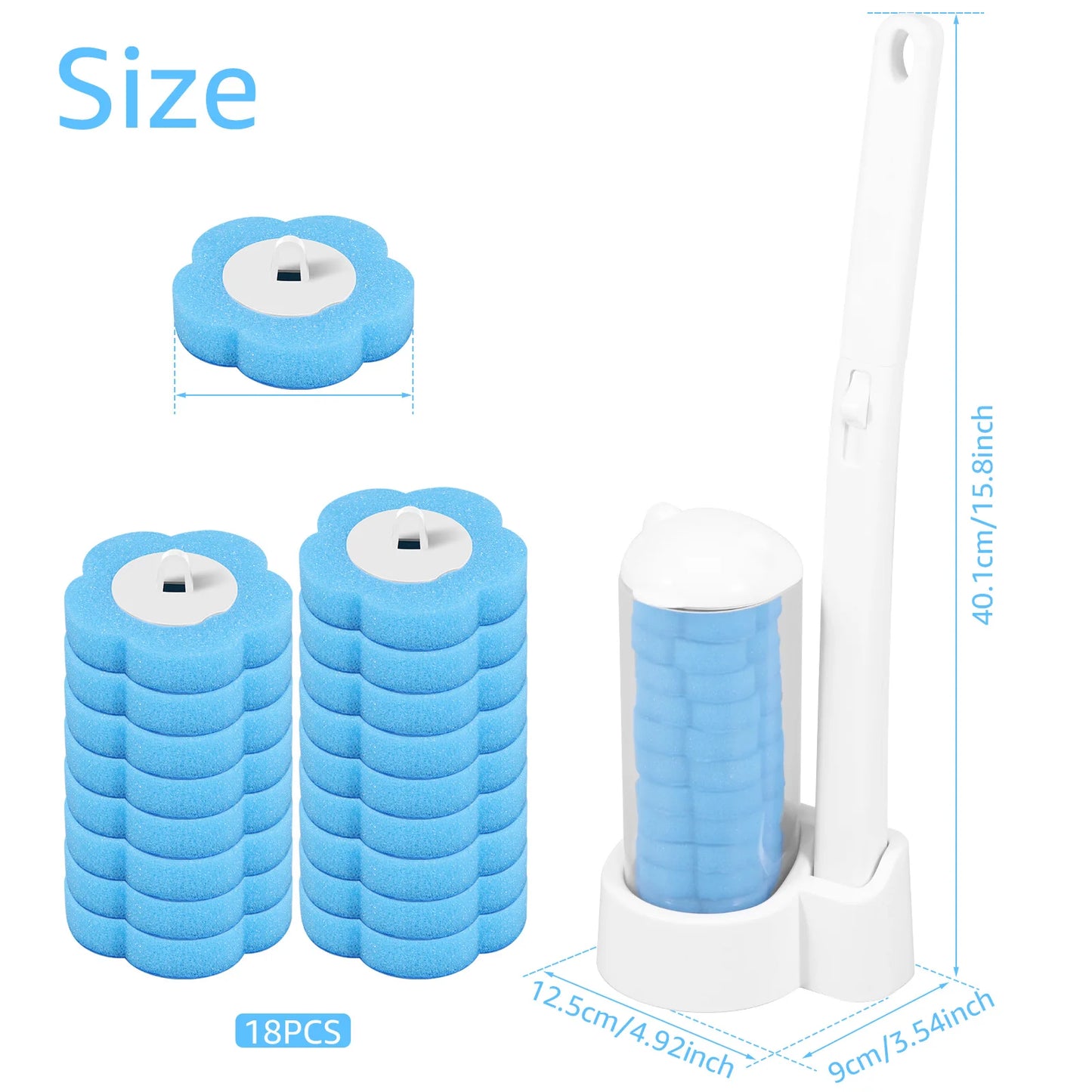 Effortless Hygiene | Toilet Cleaning Brush Kit with Disposable Heads & Long Handle 9