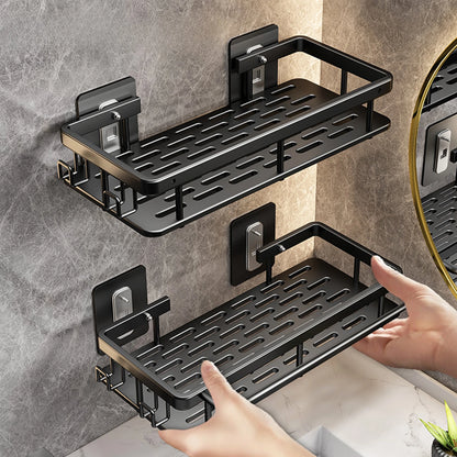 Corner Shelf | No-Drill Aluminum Corner Storage with Space-Saving Design | Stylish Wall-Mounted Organizer for Bathroom and Kitchen 19
