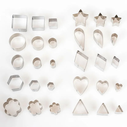 Creative Mini Cookie Cutter Set | 30 Stainless Steel Shapes for Baking & Crafts 7