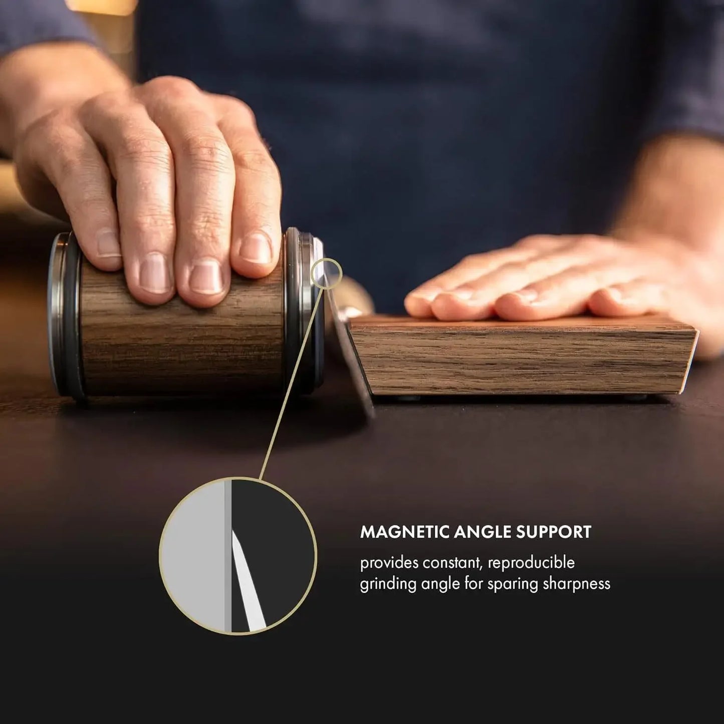 Precision Knife Sharpener Kit | Dual Angle Roller with Magnetic Holder for Effortless Sharpening 6