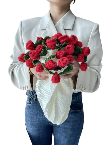 Crochet Collection | Soft Acrylic Throw Blanket with Rose Design | Cozy Comfort for Home Decor 2