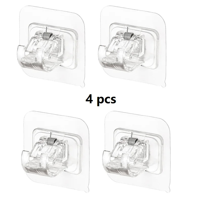 Home Essentials | Self-Adhesive Curtain Rod Bracket Holders for Easy Installation 4