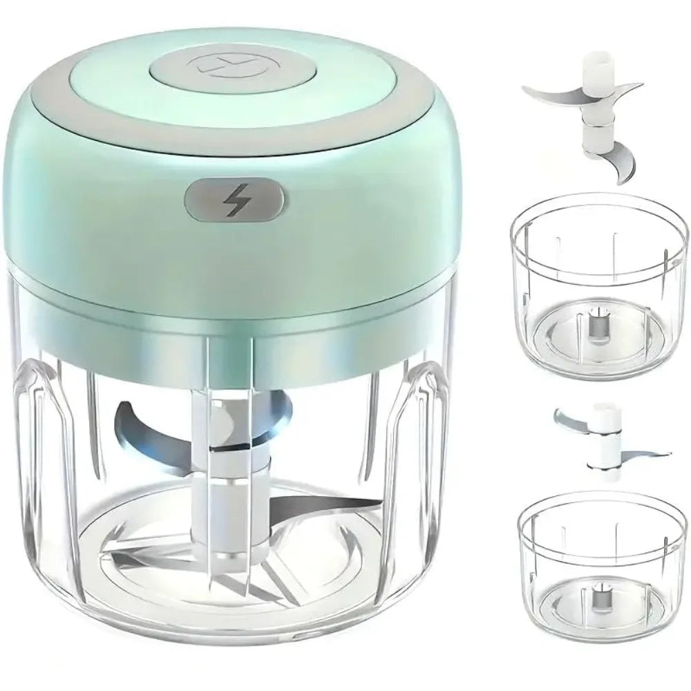Compact USB Mini Food Processor with Stainless Steel Blades | One-Button Operation for Effortless Chopping 2