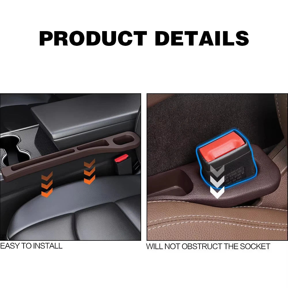 Universal Car Seat Gap Filler | Durable Console Organizer for Easy Access 8