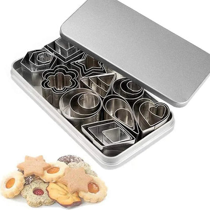 Creative Mini Cookie Cutter Set | 30 Stainless Steel Shapes for Baking & Crafts 3