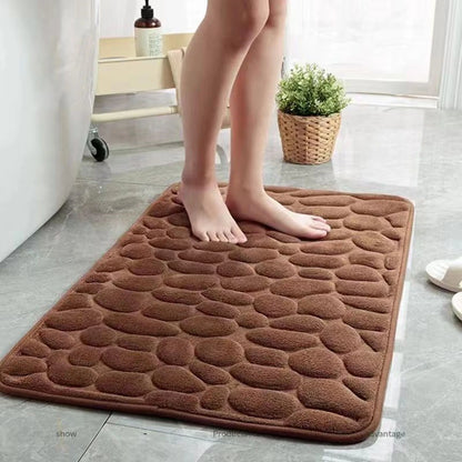 Elegant Cobblestone Bath Mat | 3D Non-Slip Design for Enhanced Safety 1