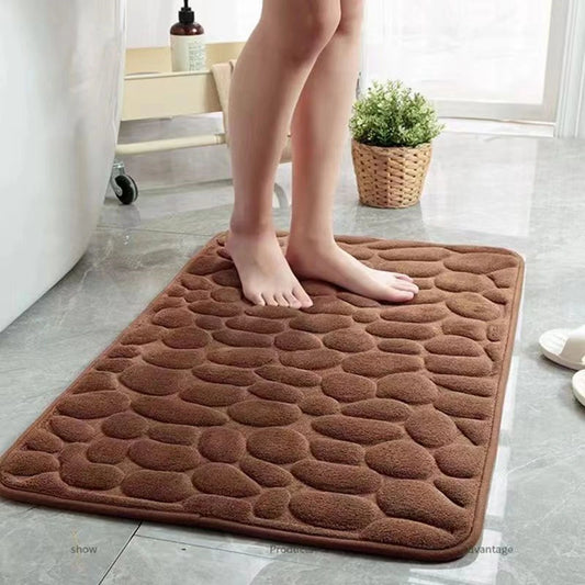 Elegant Cobblestone Bath Mat | 3D Non-Slip Design for Enhanced Safety 1