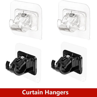 Home Essentials | Self-Adhesive Curtain Rod Bracket Holders for Easy Installation 9