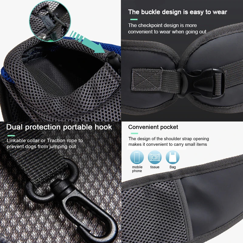 Comfort Pet Carrier Backpack | Breathable Mesh Sling Bag for Small Dogs & Cats 14