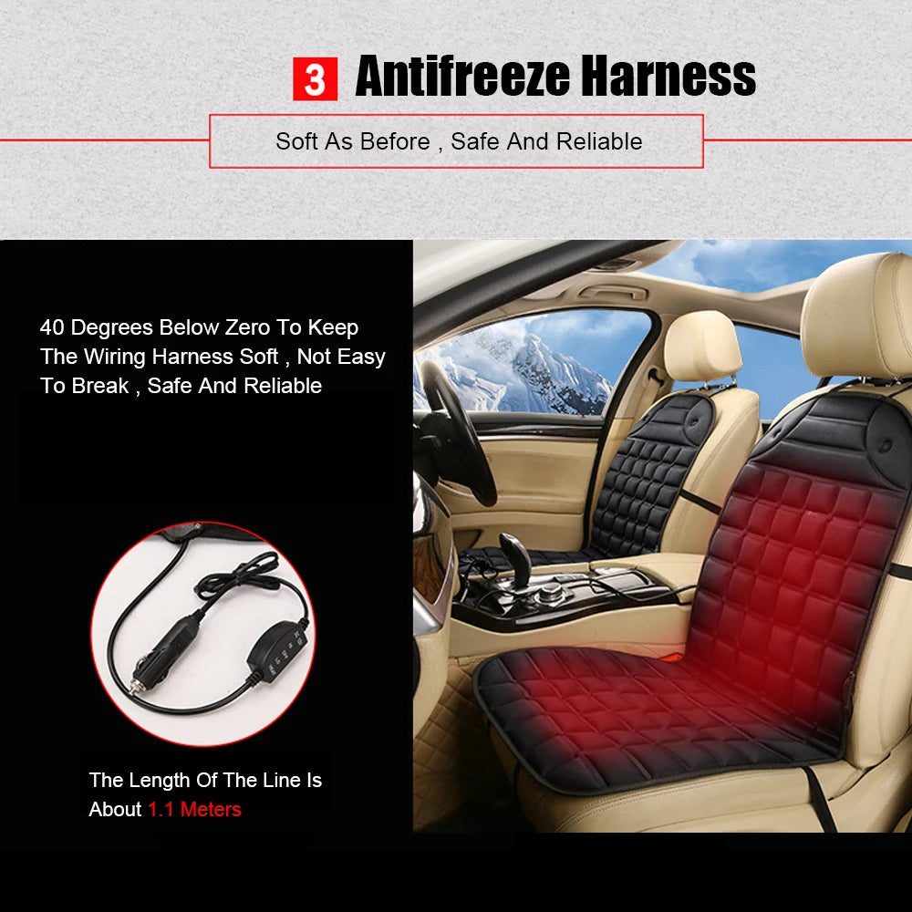 Comfort Drive | Heated Car Seat Cushion with Dual Heat Settings | Universal Fit for Winter Warmth 5