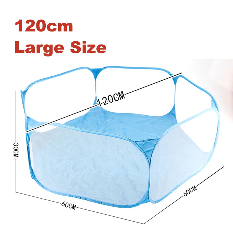 Kids Playpen | 120cm Hexagon Ball Pool with Transparent Mesh Design | Safe Play Area for Endless Fun 9