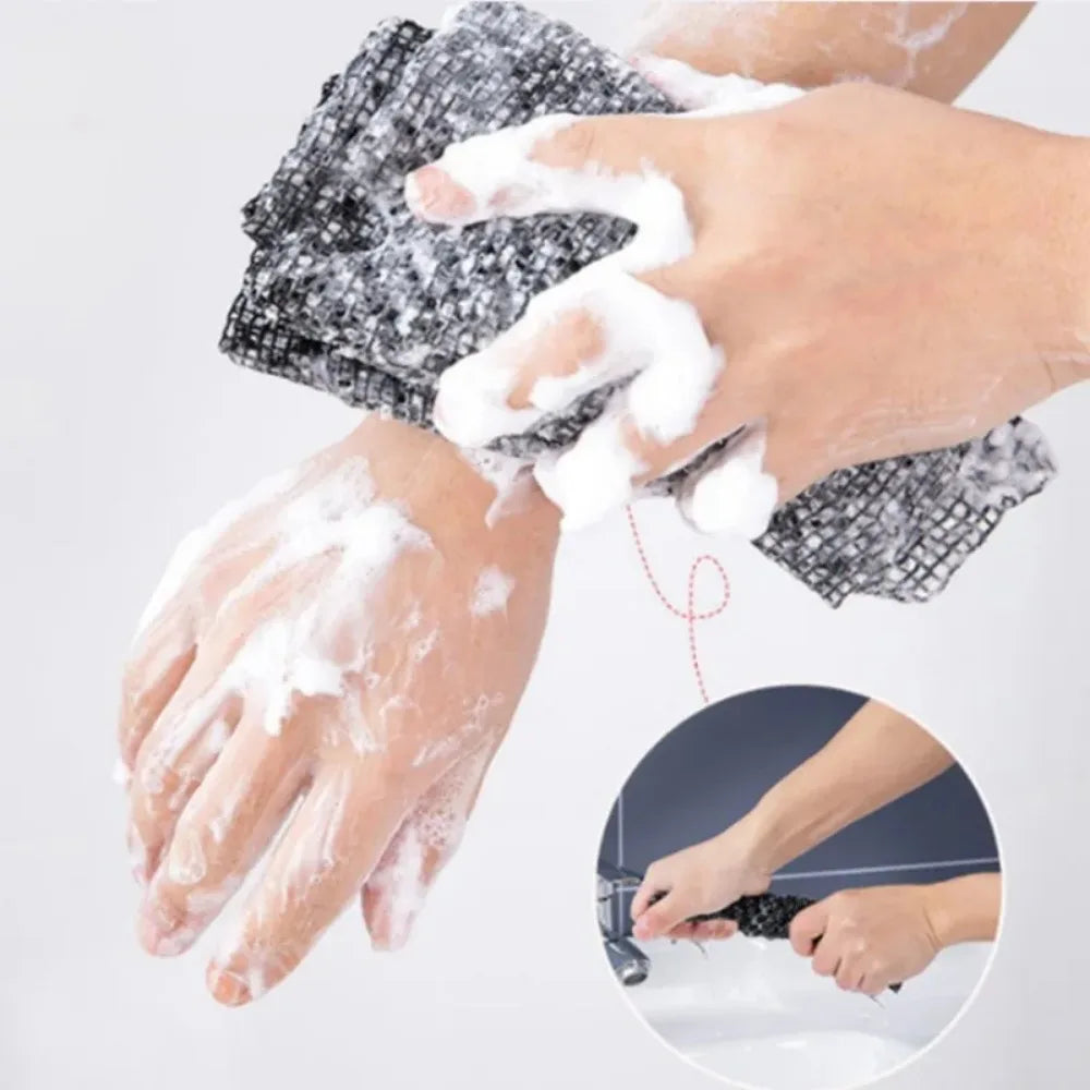 Exfoliating Bath Towel | Nylon Washcloth with Wavy Surface for Deep Cleansing 5