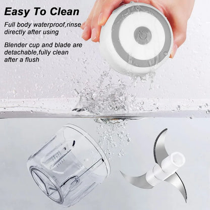 Compact USB Mini Food Processor with Stainless Steel Blades | One-Button Operation for Effortless Chopping 12