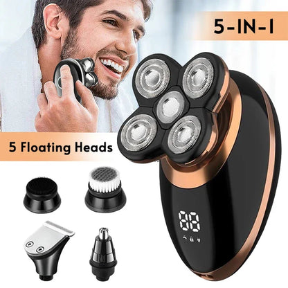 Grooming Essentials | 5-in-1 Electric Shaver & Precision Trimmer for Effortless Facial Care 5