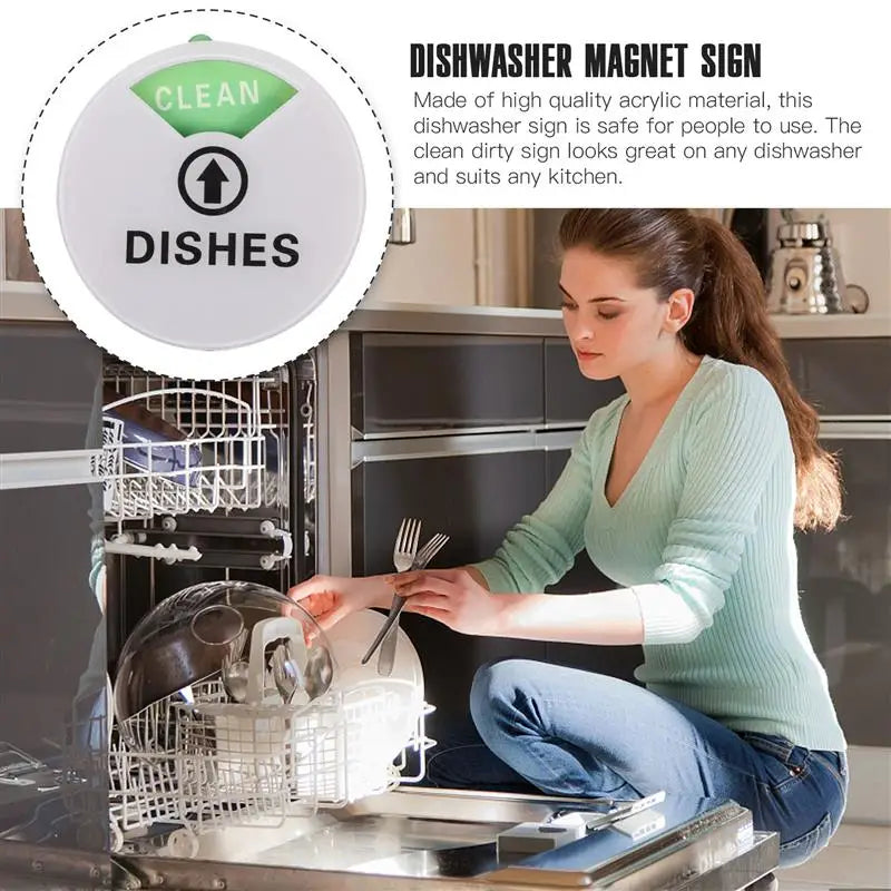 Kitchen Essentials | Reversible Dishwasher Magnet Sign with Easy Status Change | Durable Acrylic for Clear Communication 7