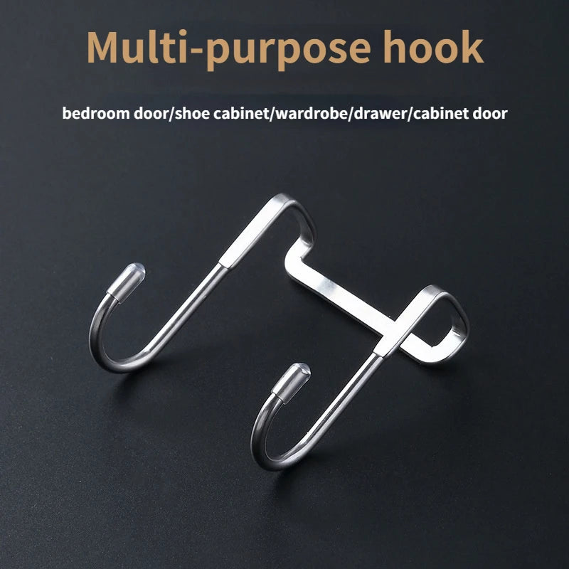 Versatile S-Shape Hook | 304 Stainless Steel Organizer with Easy Installation | Space-Saving Solution for Kitchen and Bathroom 7