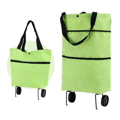 Utility Cart | Foldable Shopping Bag with Wheels for Easy Transport | Compact Design for Grocery Convenience 5