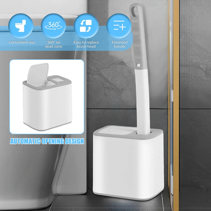 Effortless Hygiene | Toilet Cleaning Brush Kit with Disposable Heads & Long Handle 2