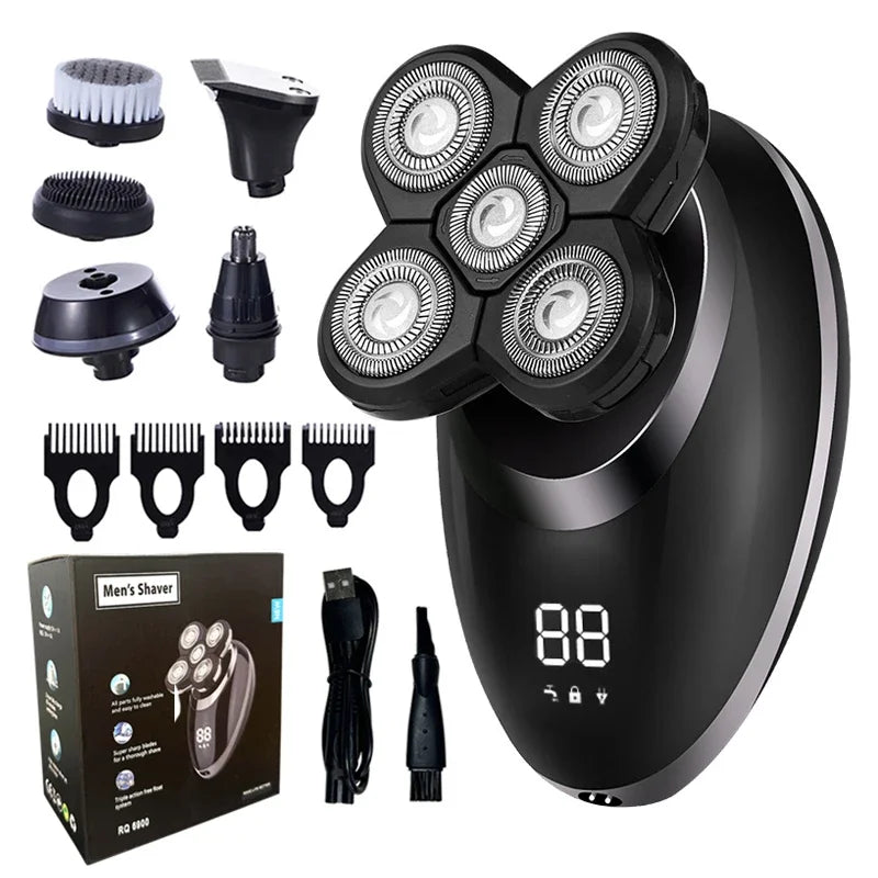 Grooming Essentials | 5-in-1 Electric Shaver & Precision Trimmer for Effortless Facial Care 4