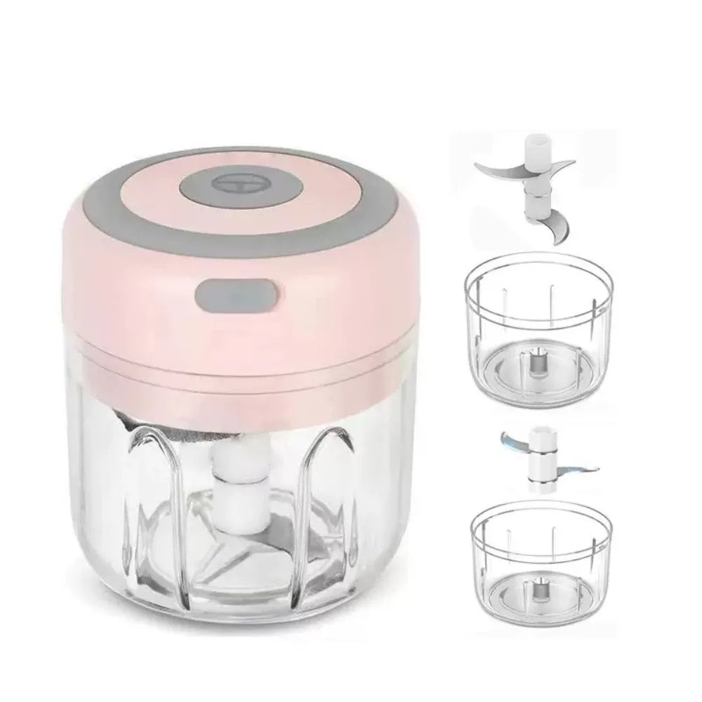 Compact USB Mini Food Processor with Stainless Steel Blades | One-Button Operation for Effortless Chopping 3