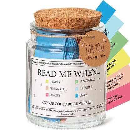 Inspirational Quotes Jar | Colorful Bible Verses for Daily Motivation | Uplifting Glass Decor for Christian Homes 2