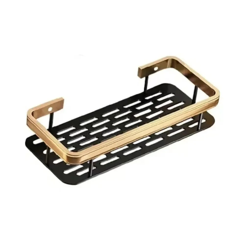 Corner Shelf | No-Drill Aluminum Corner Storage with Space-Saving Design | Stylish Wall-Mounted Organizer for Bathroom and Kitchen 5