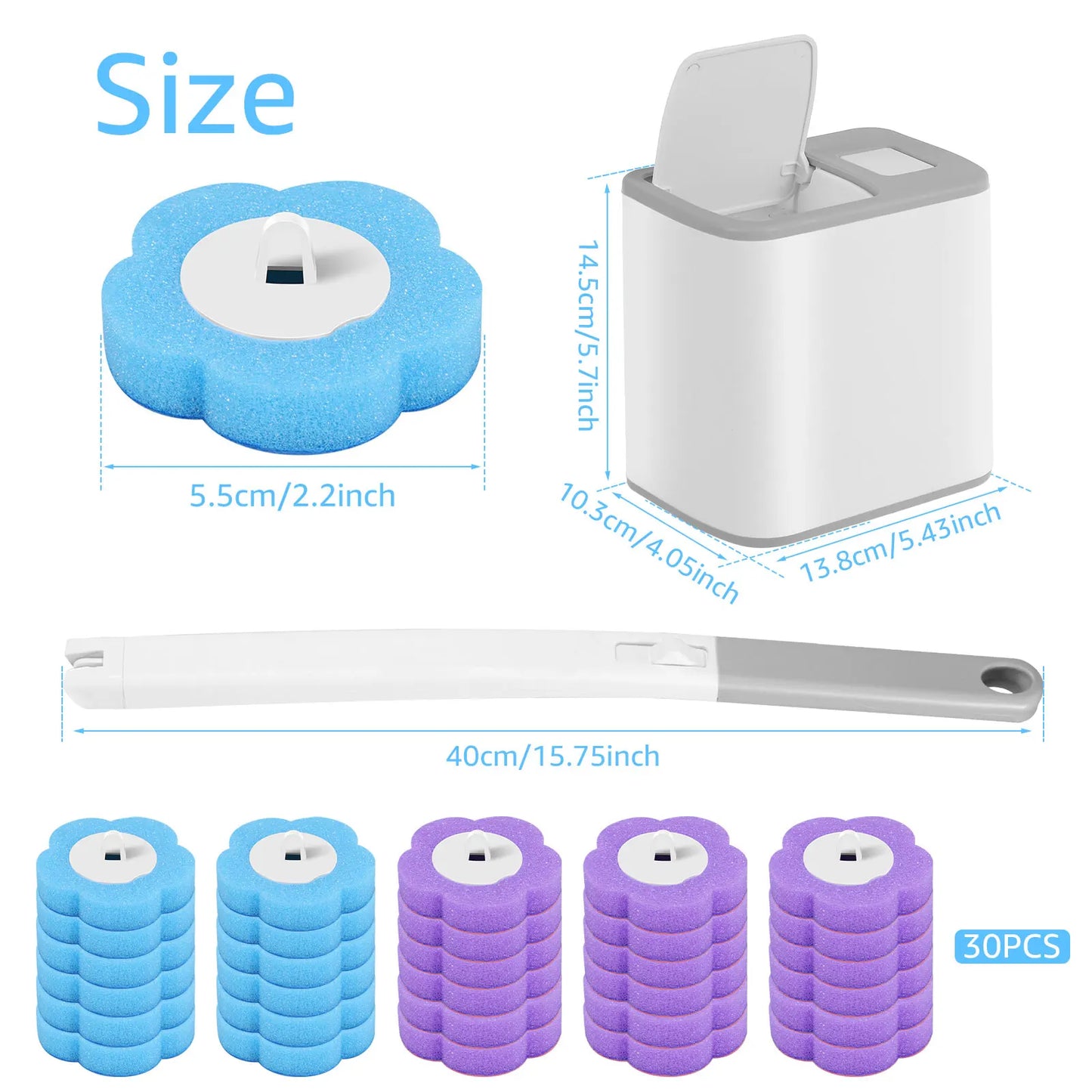 Effortless Hygiene | Toilet Cleaning Brush Kit with Disposable Heads & Long Handle 11