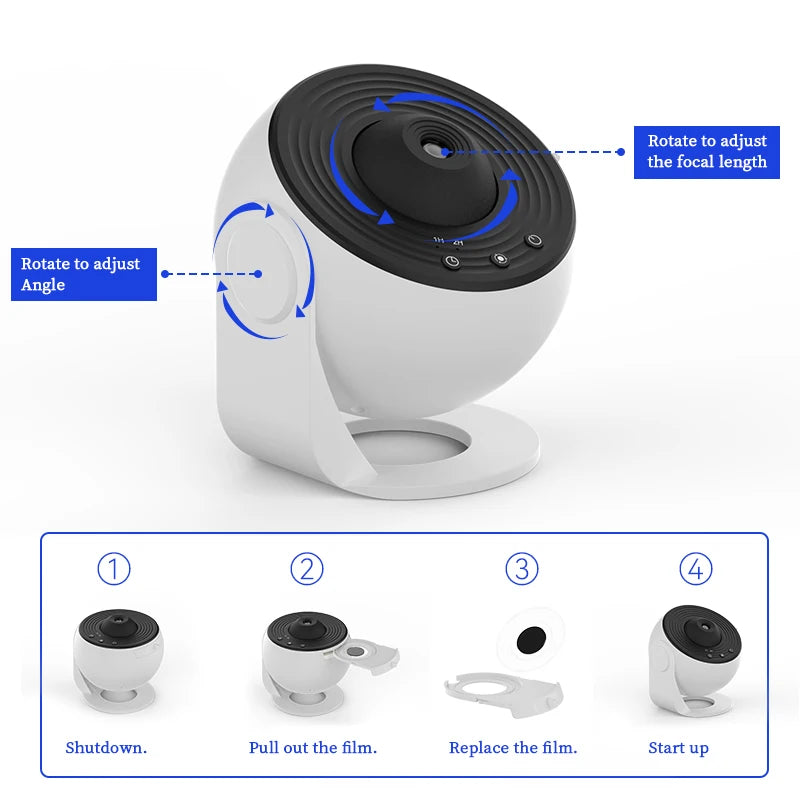 Celestial Dreams | 360° Rotating Galaxy Projector Lamp for Kids with HD Projection | Inspiring Night Light for Imagination 10