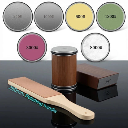 Precision Knife Sharpener Kit | Dual Angle Roller with Magnetic Holder for Effortless Sharpening 24
