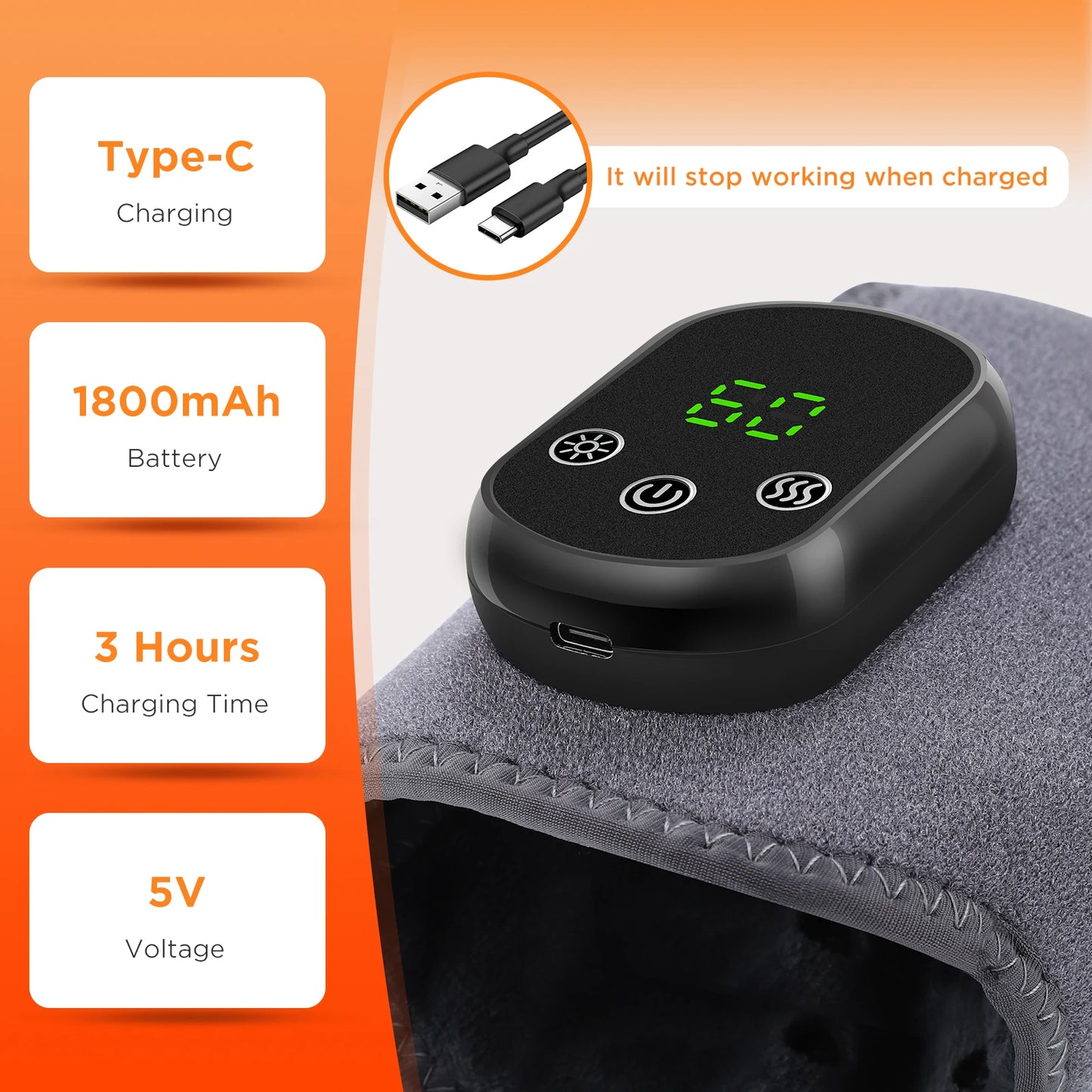 ComfortGuard | Electric Ankle Massager with Hot Compress & Vibration | Adjustable Settings for Pain Relief 10