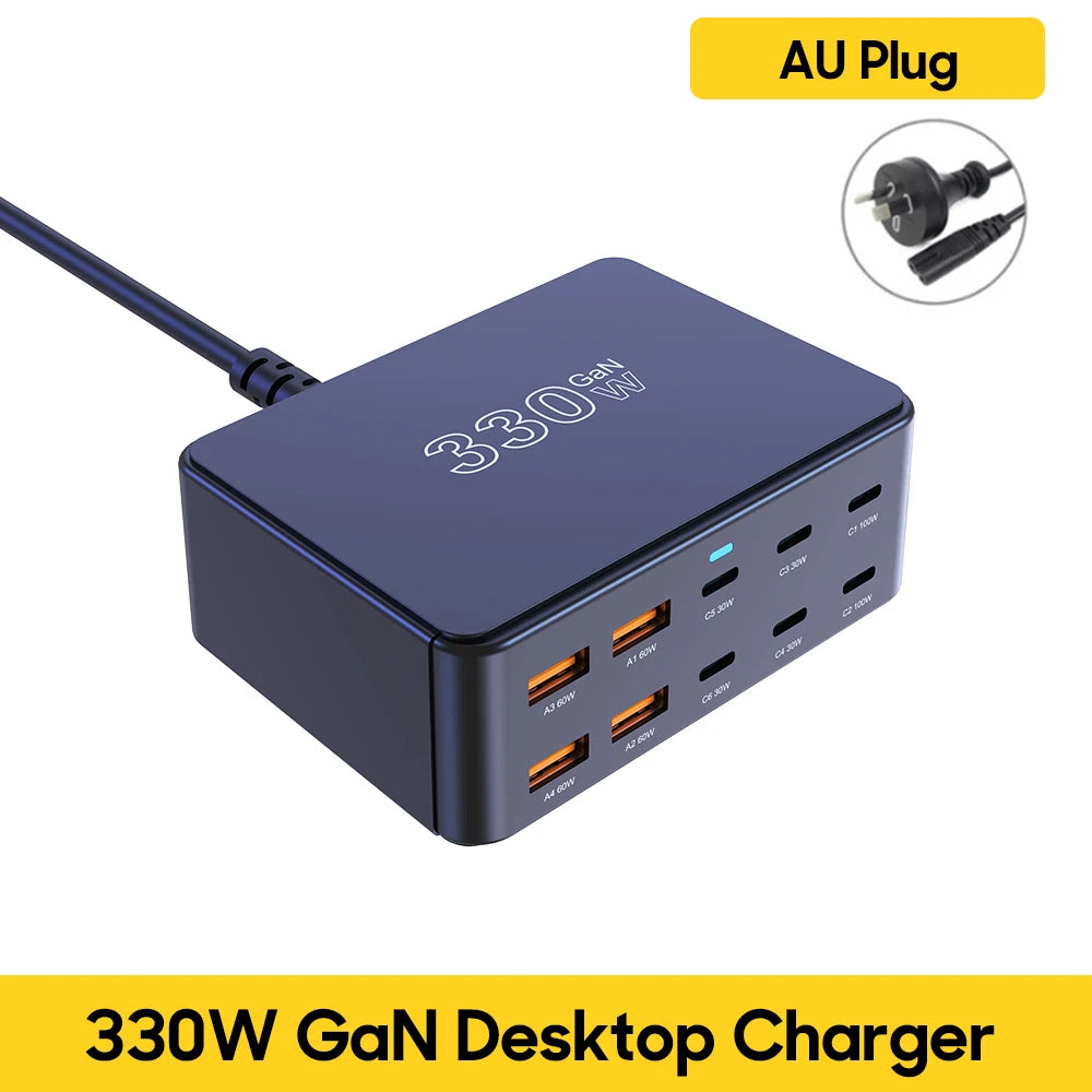 Universal Multiport USB C GaN Charger | 800W Fast Charging for Laptops & Devices 5