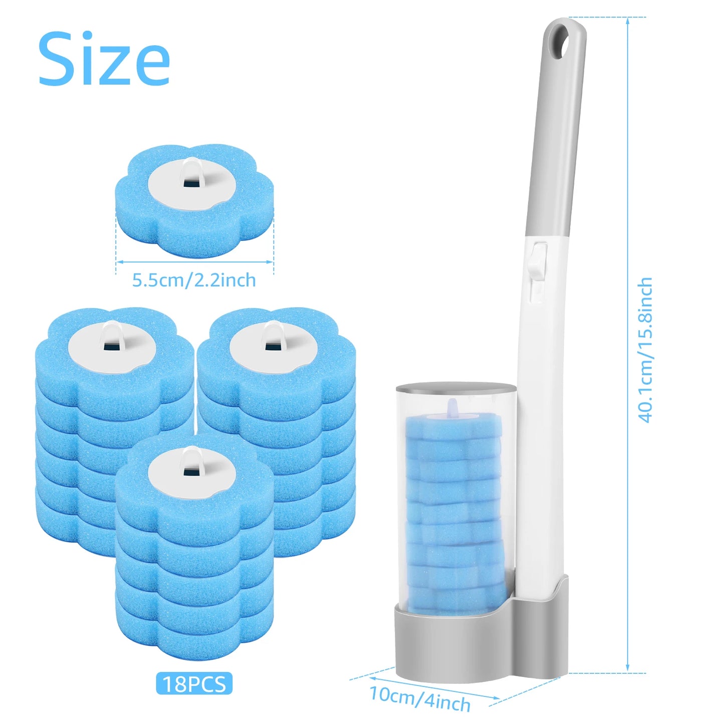 Effortless Hygiene | Toilet Cleaning Brush Kit with Disposable Heads & Long Handle 10