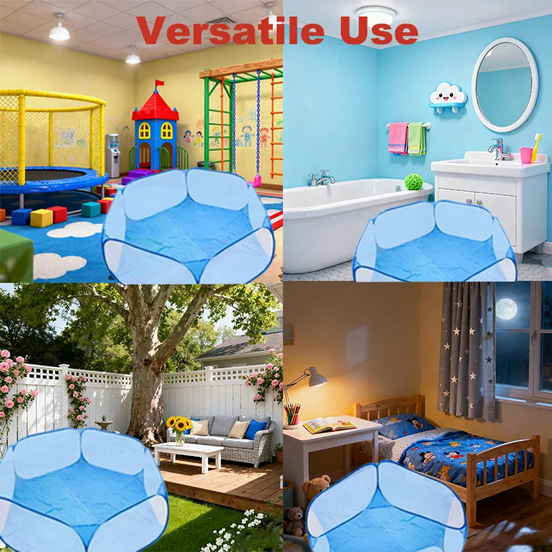 Kids Playpen | 120cm Hexagon Ball Pool with Transparent Mesh Design | Safe Play Area for Endless Fun 6