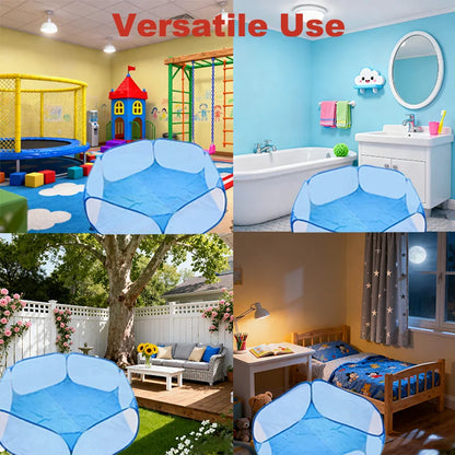 Kids Playpen | 120cm Hexagon Ball Pool with Transparent Mesh Design | Safe Play Area for Endless Fun 6
