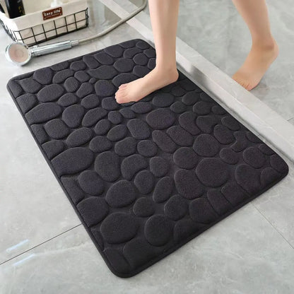 Elegant Cobblestone Bath Mat | 3D Non-Slip Design for Enhanced Safety 4