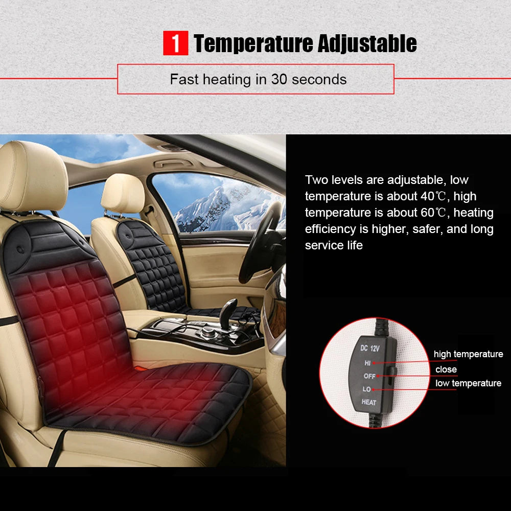Comfort Drive | Heated Car Seat Cushion with Dual Heat Settings | Universal Fit for Winter Warmth 7