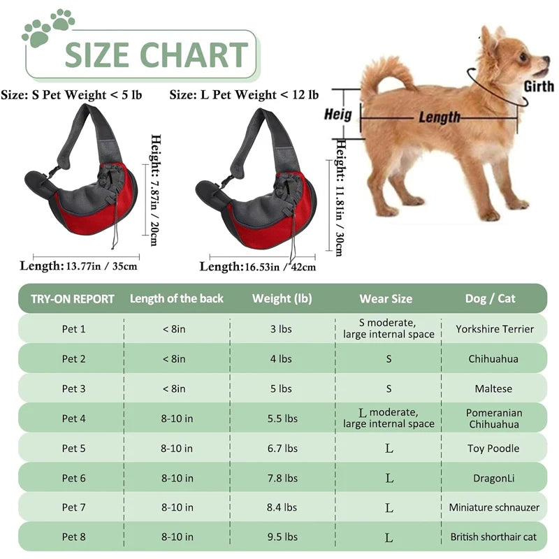 Comfort Pet Carrier Backpack | Breathable Mesh Sling Bag for Small Dogs & Cats 16
